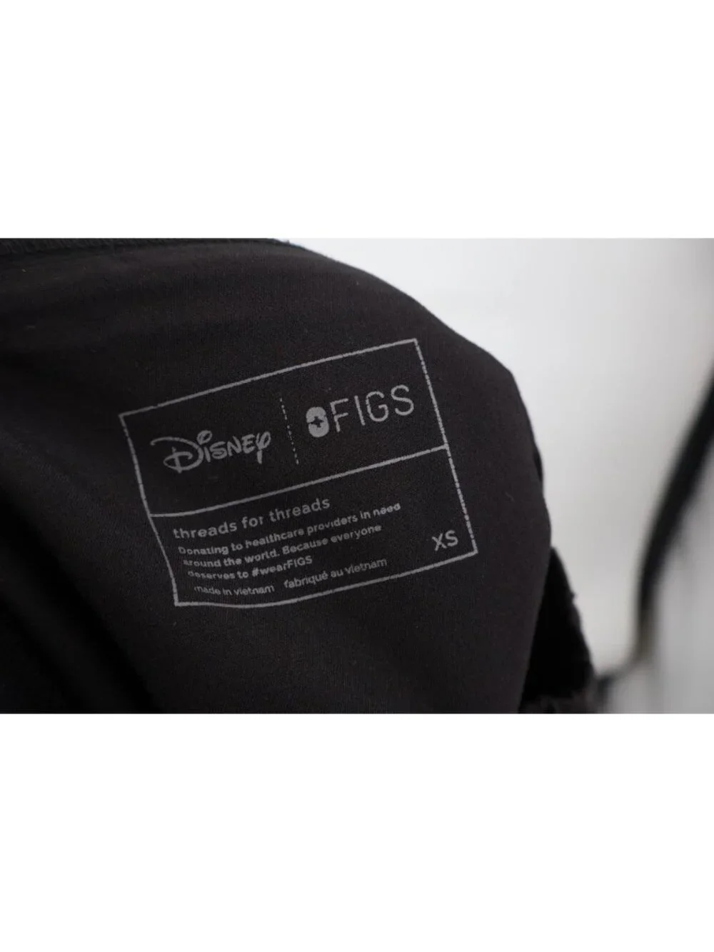 Figs x Disney Mickey Mouse Black Zamora Jogger Scrub Pants Medical Womens XS